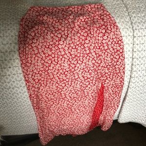 NWT A&F Floral Midi Skirt